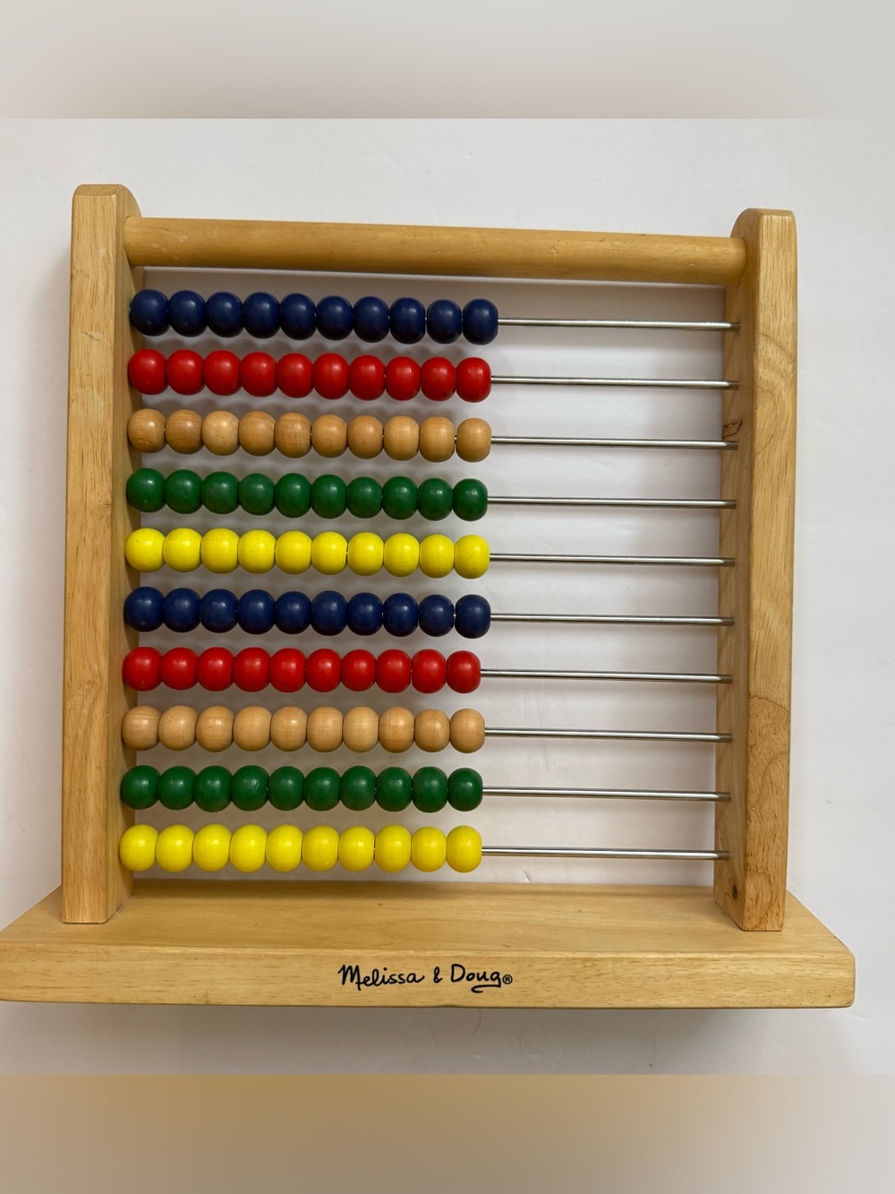 Melissa & Doug Wooden Abacus Counting Educational Math Toy